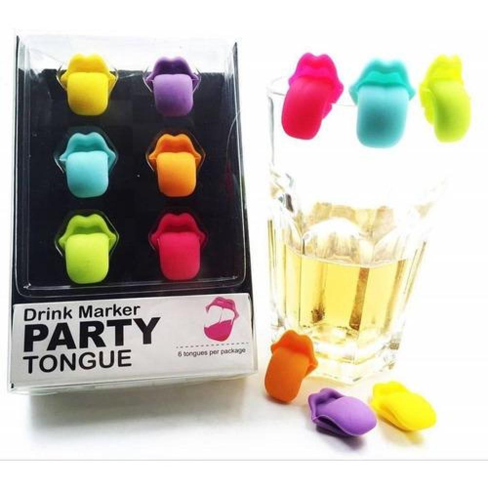 Marcadores De Vasos O Copas Boca Lengua 6 Pcs