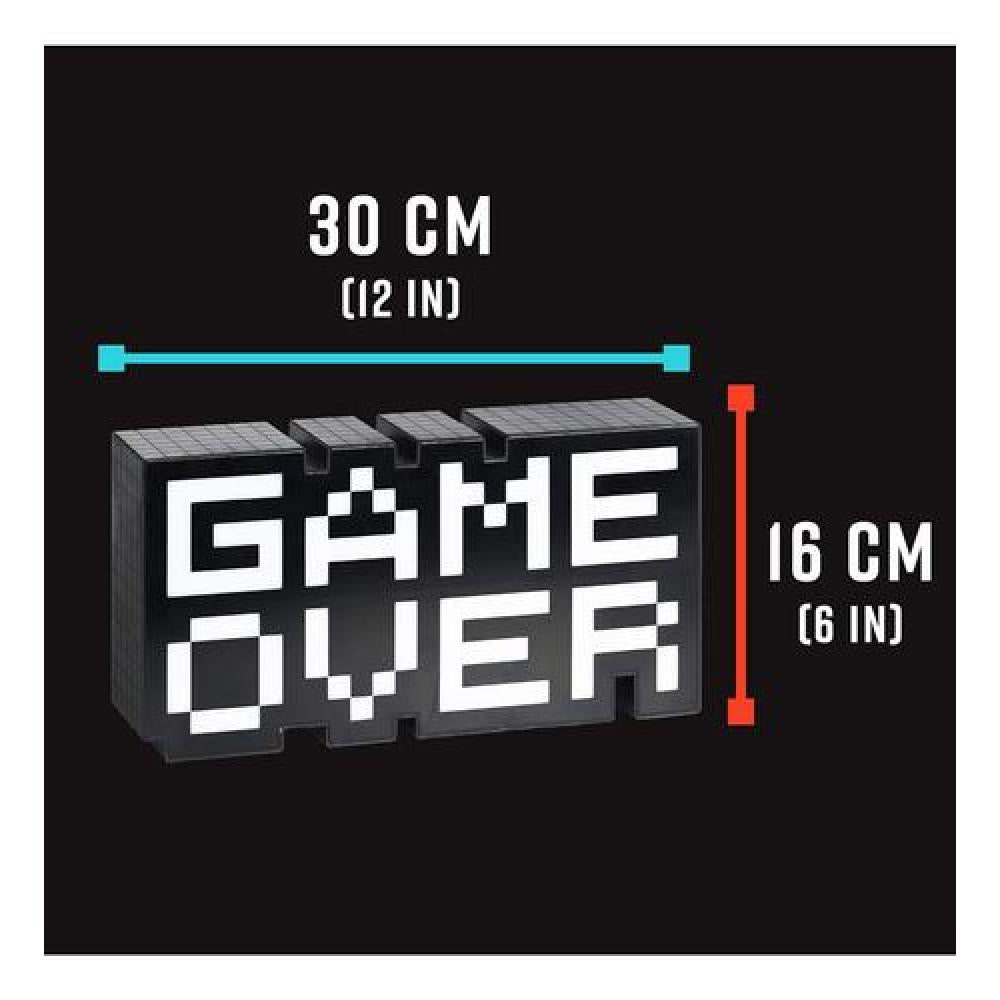 Lámpara led 3D Game Over píxeles de 8 bits
