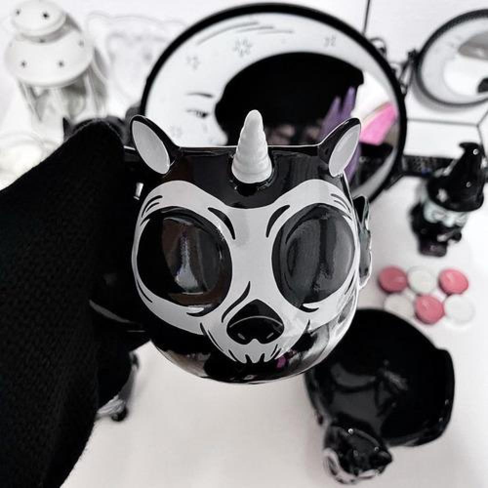 Tazon cerámica monoceros calavera unicornio kill star