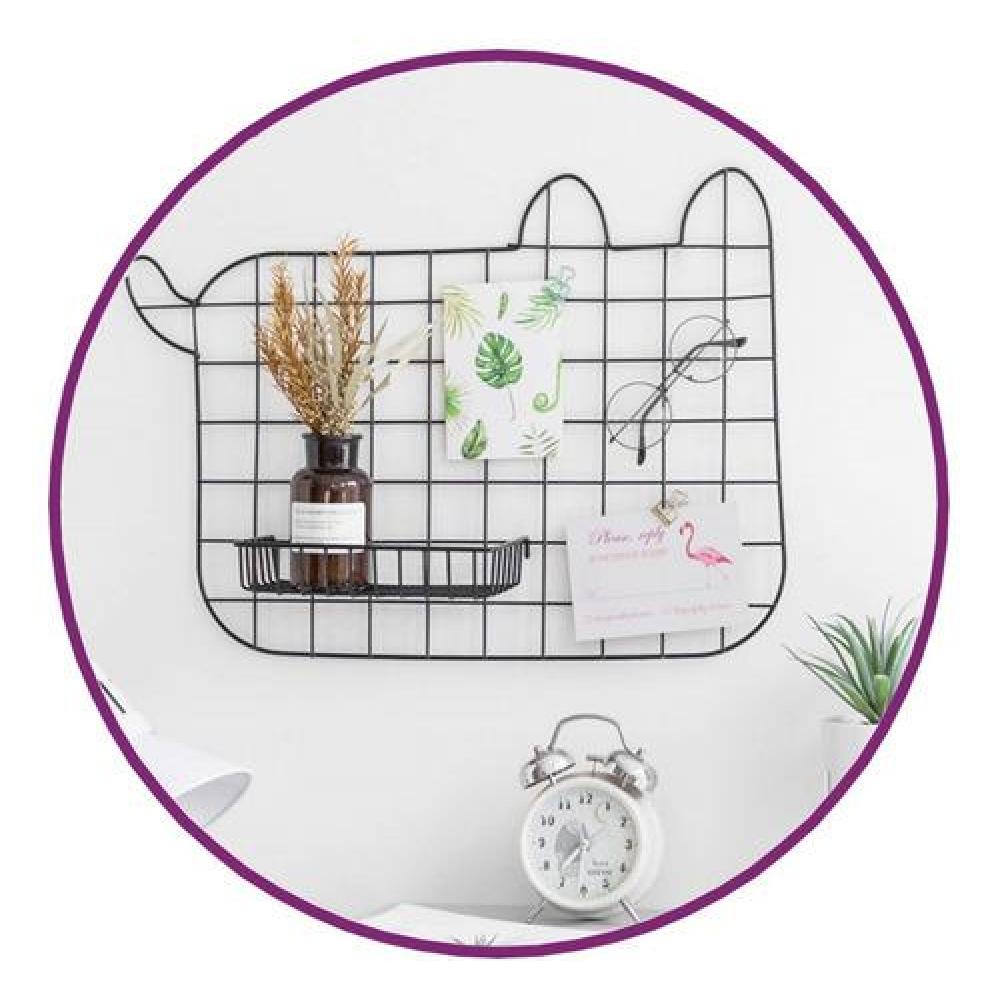 Marco para foto forma gato rejilla metálica fotos decoracion