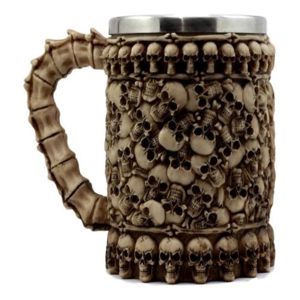 Taza Tazón Mug Calavera 4 Medieval Skull & Spine Goblet