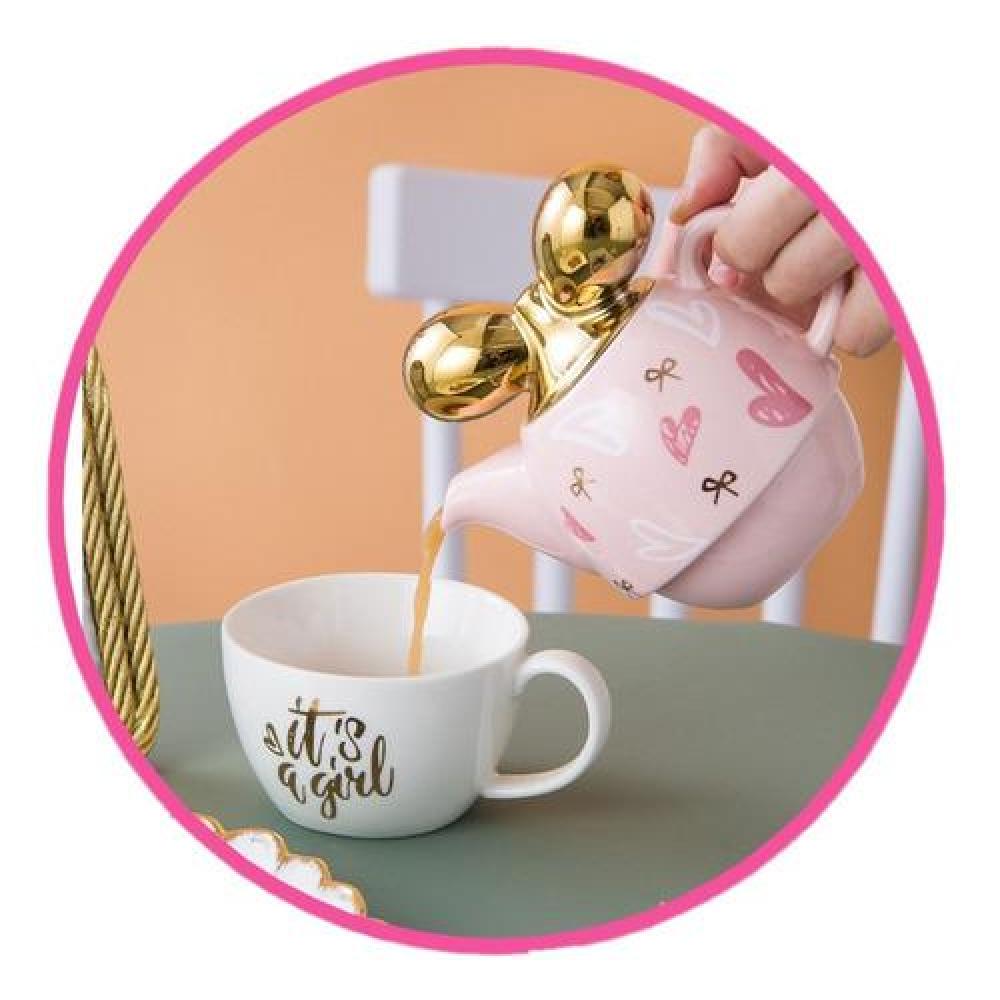 juego de té tetera cerámica individual luxury it´s a girl
