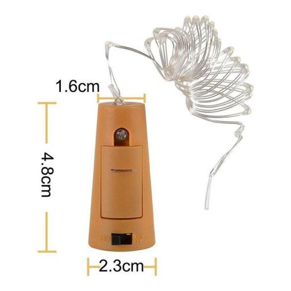 Luces Micro Led Hada Pilas 20 Corcho Candy Bar Blanca Calida