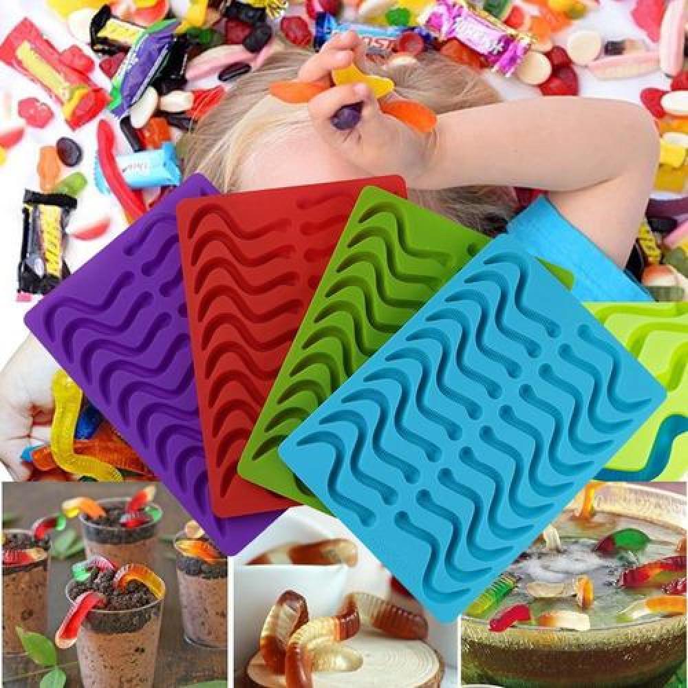 Molde silicona Gusanos Gomitas lombris Sneak gusanitos