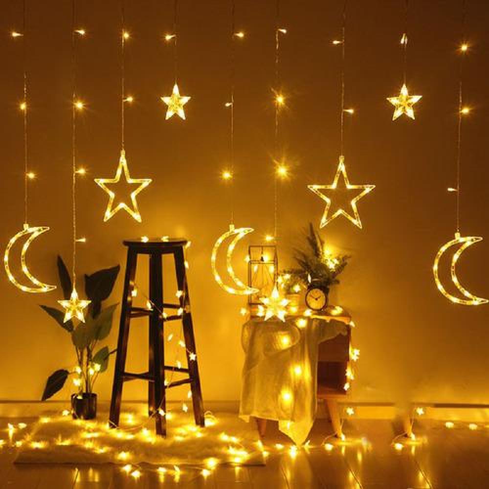 Cortina led cascada estrellas Luna Fairy lights