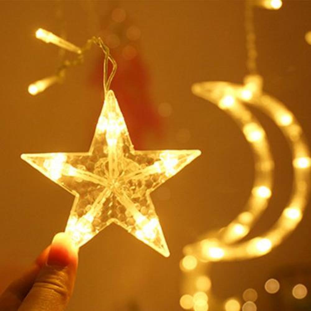 Cortina led cascada estrellas Luna Fairy lights