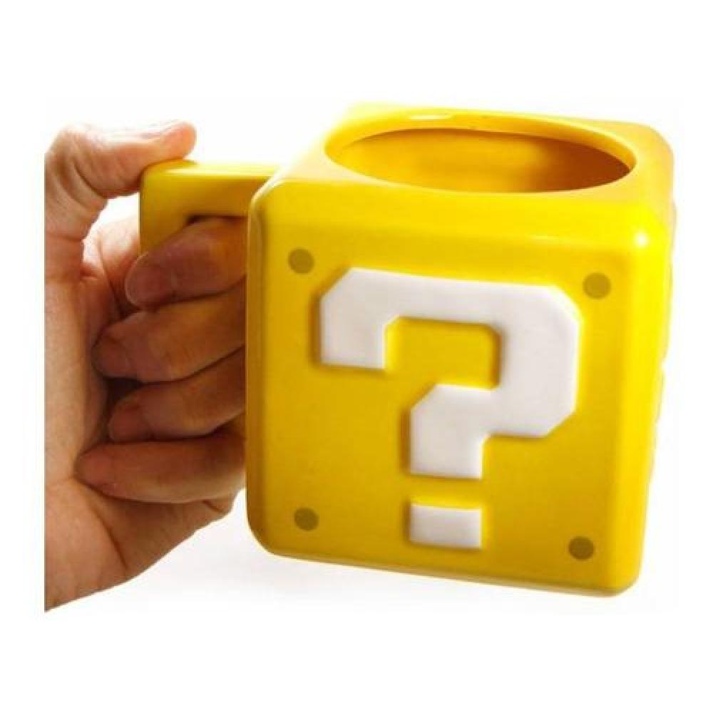 Tazón Cerámica Bloque De Pregunta Mario Bros Nintendo