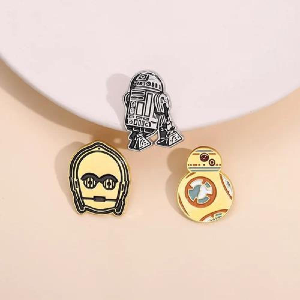 set pines broches Droides Star Wars C3PO R2D2 BB8
