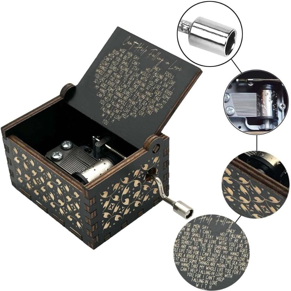 Caja Musical Elvis Can't Help Falling In Love corazón amor