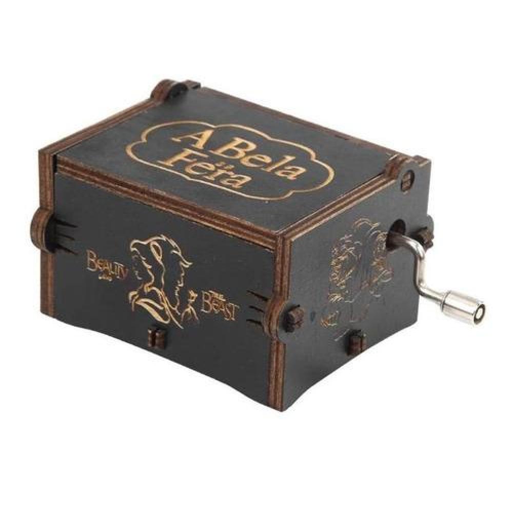 Caja Musical Black Negra la bella y la bestia