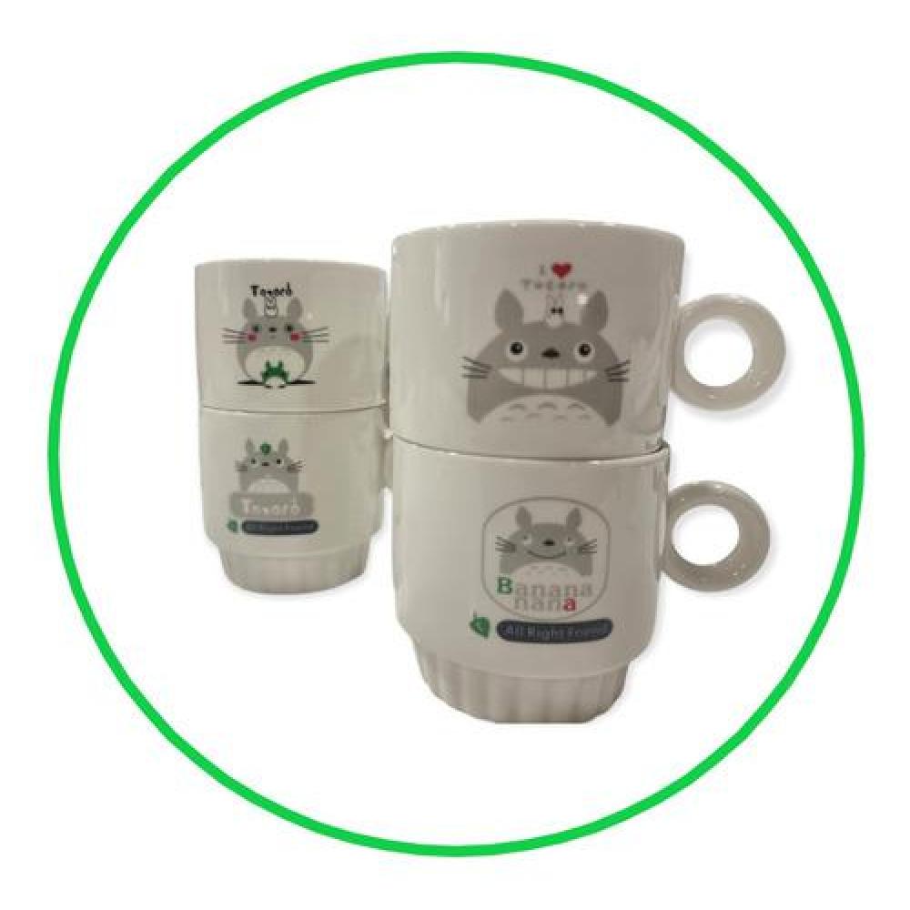 Set 4 Tazas verticales Mi vecino Totoro