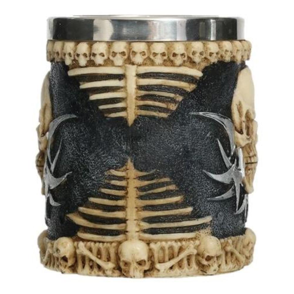 Taza Tazón Mug Calavera Craneo Medieval Skull & Spine Goblet