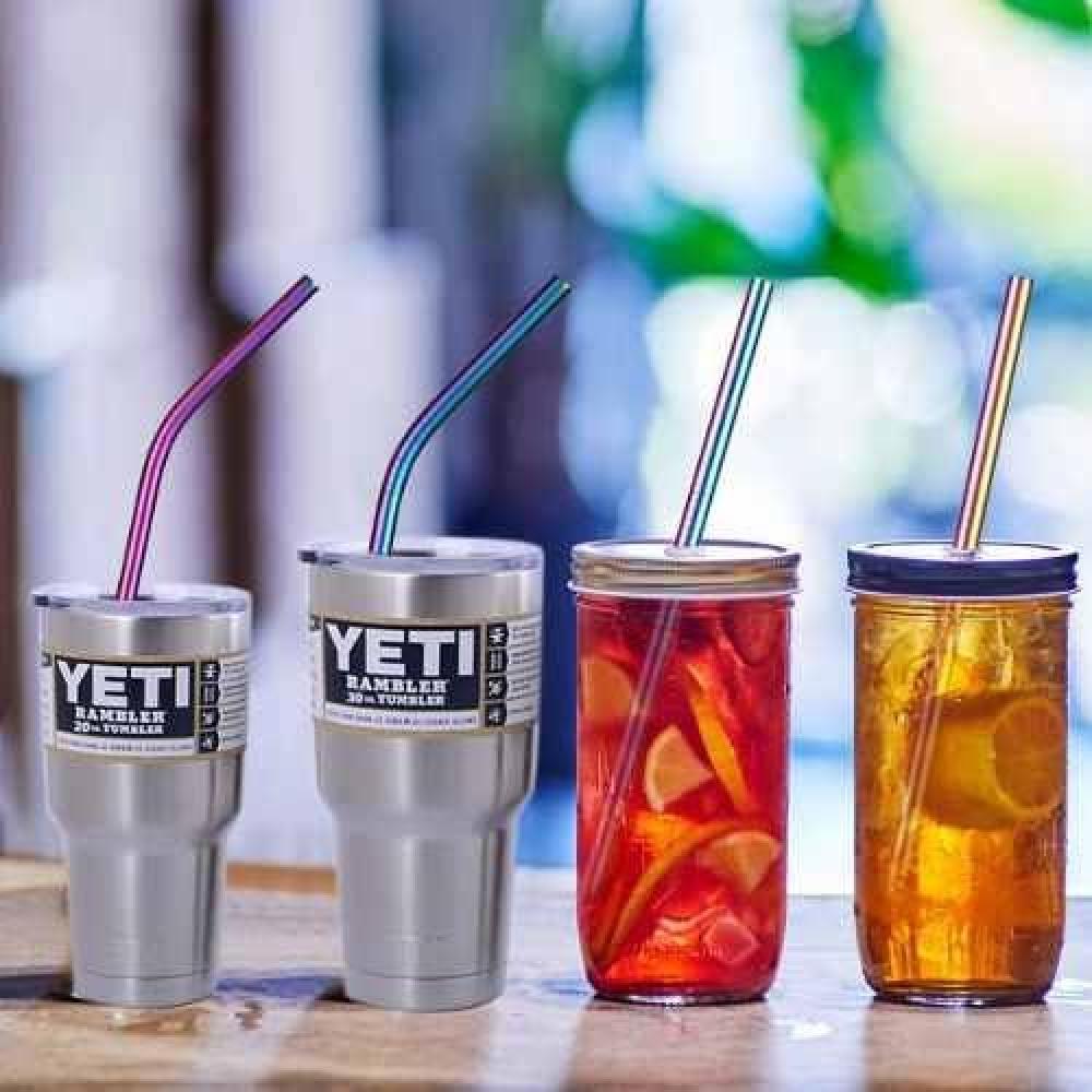 Set 6 Bombillas Reutilizable arcoiris Tornasol C/limpiador