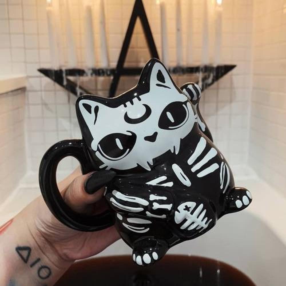 Tazón 3D cerámica black Maneki-Neko kill