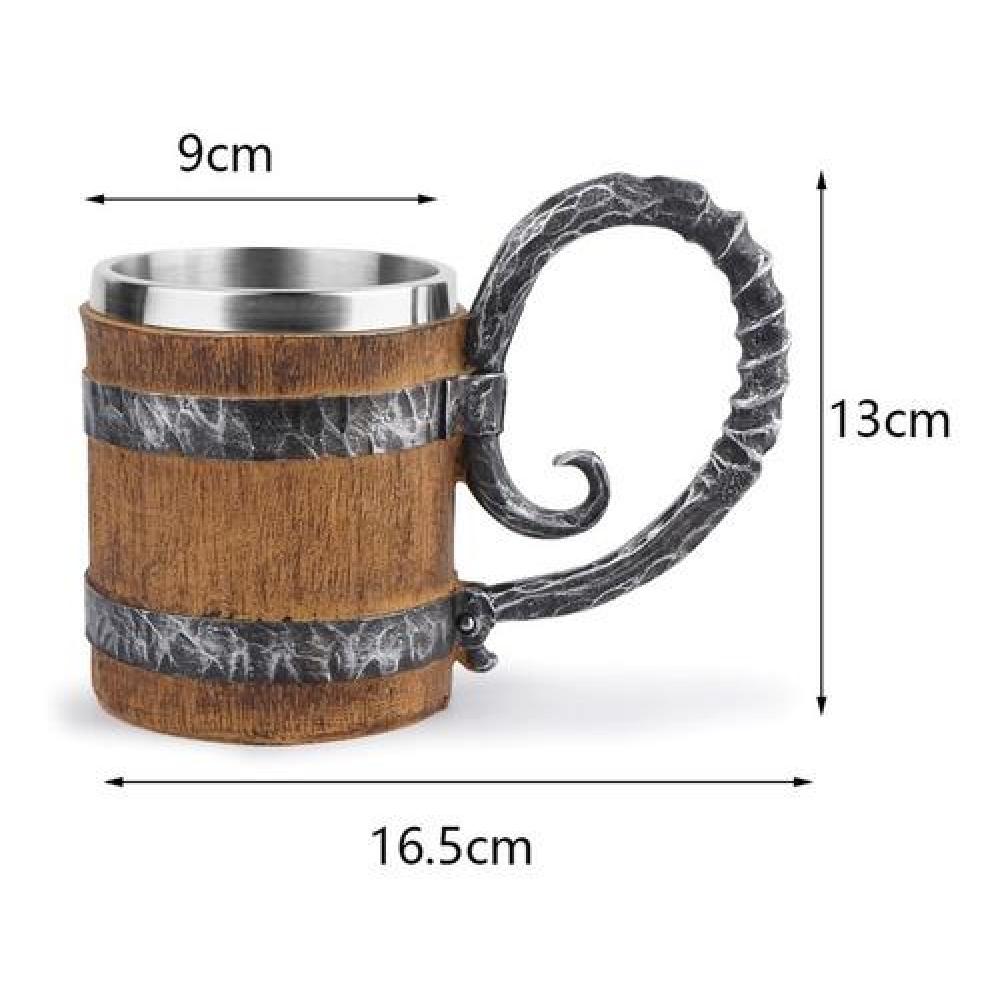 Tazón 3d resina Barril de cerveza vikingo o pirata vintage