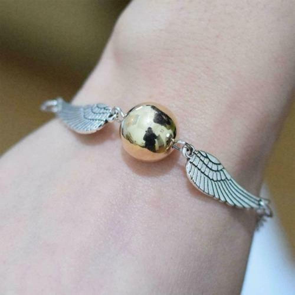 Set Golden Snitch Quidditch Collar + Pulsera Harry Potter