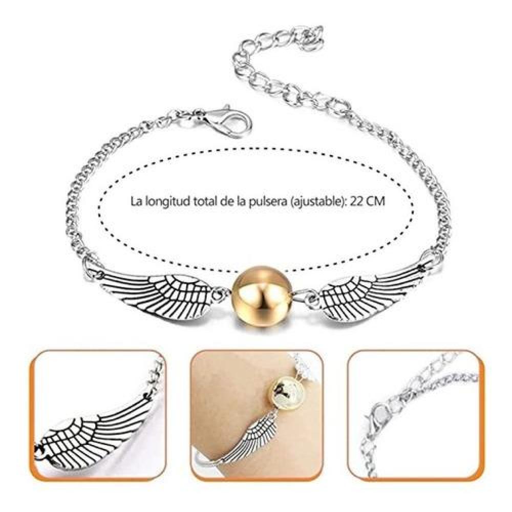 Set Golden Snitch Quidditch Collar + Pulsera Harry Potter