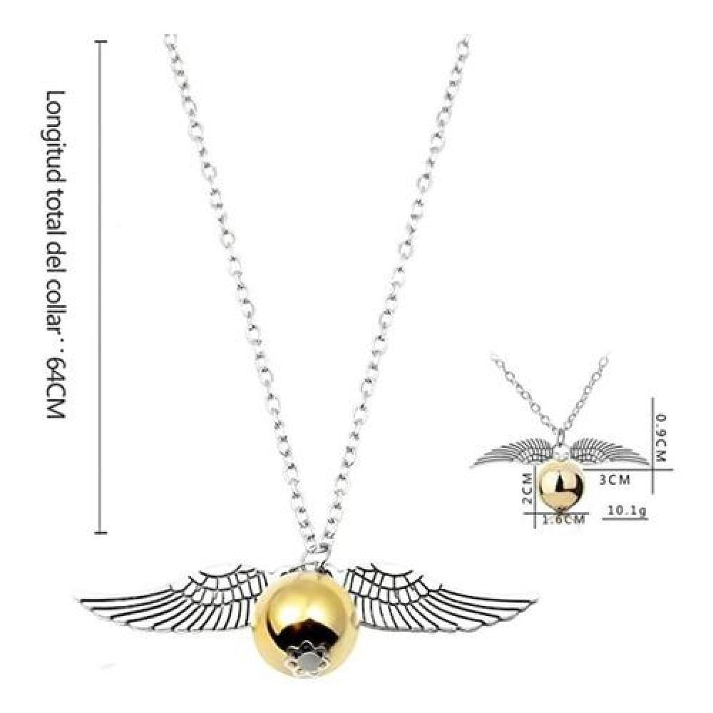 Set Golden Snitch Quidditch Collar + Pulsera Harry Potter