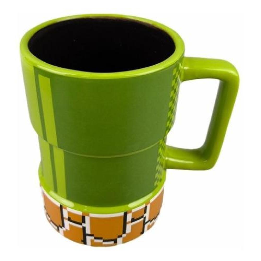 Tazón Taza Cerámica En Forma De Tuberia Mario Bros