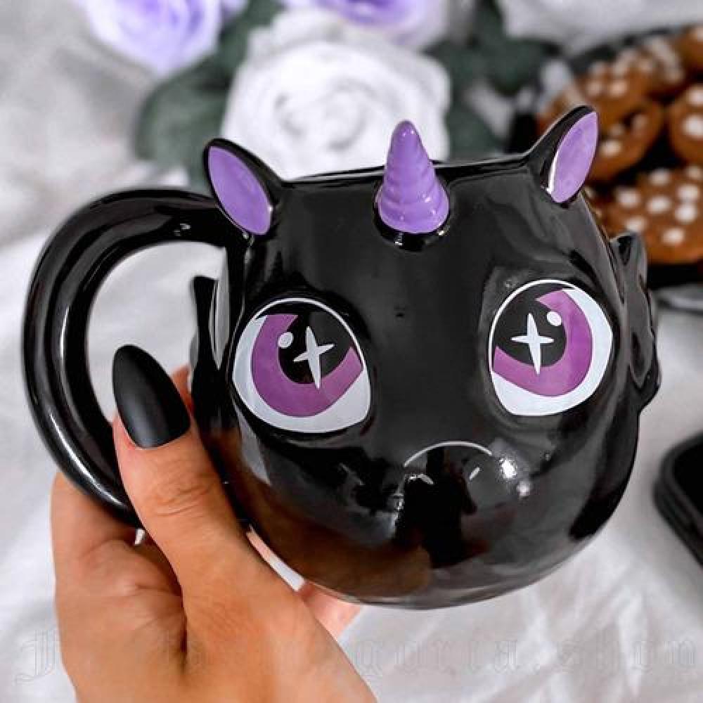 Tazón unicornio dark black gótico