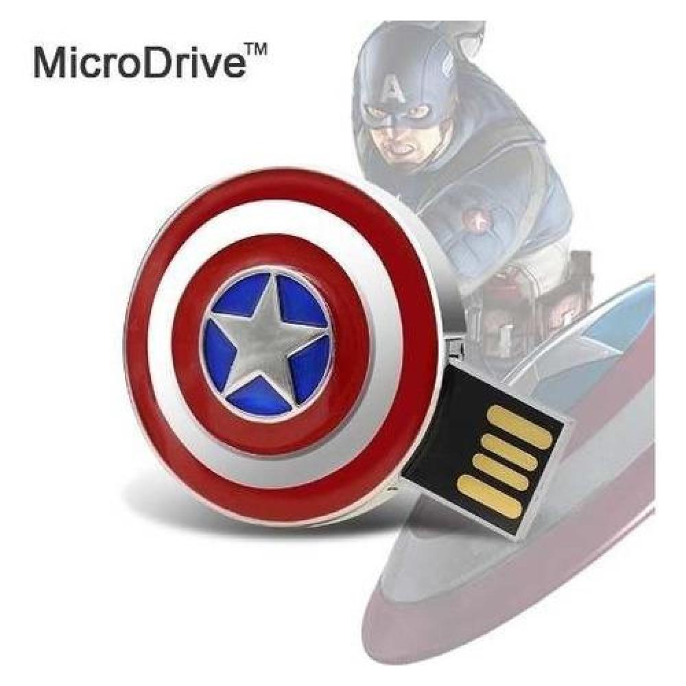 Usb Pendrive 16 Gb Escudo Capitan America Avengers