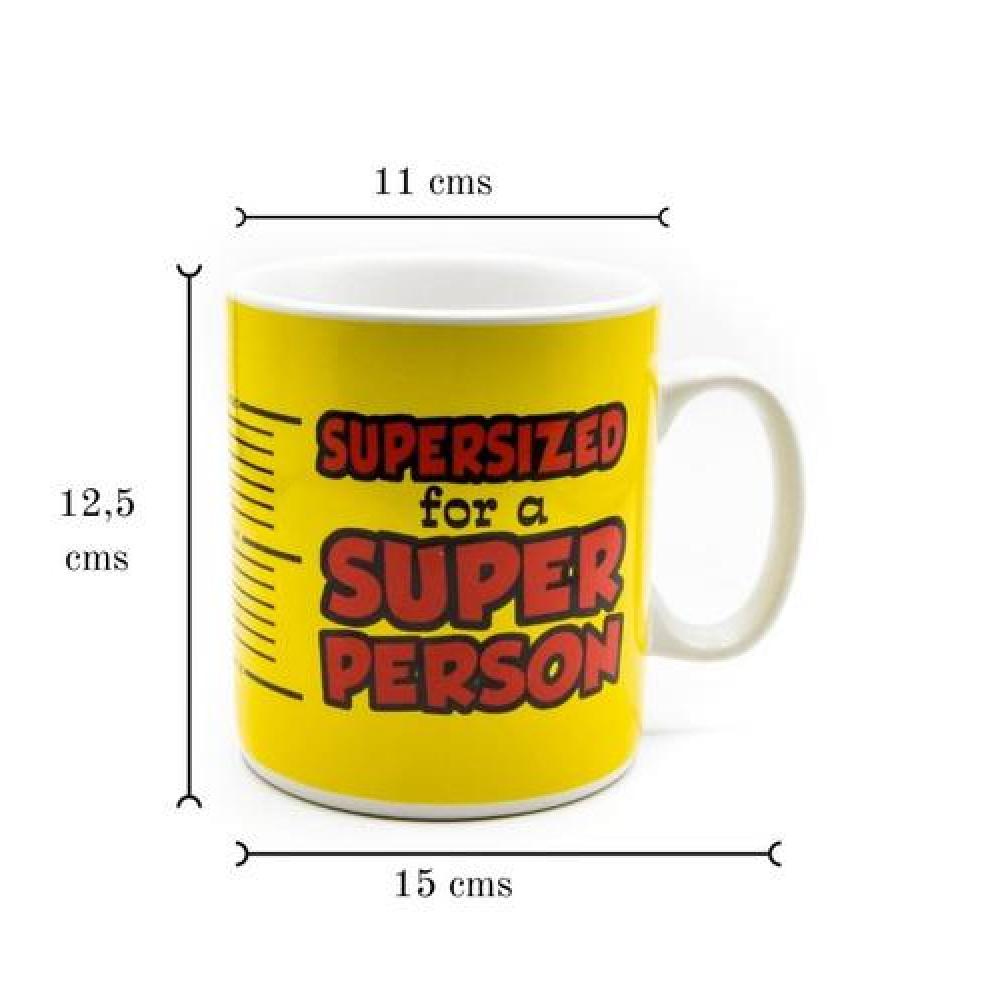 Tazón Mug Xl Gigante Supersized Super person 850 Ml