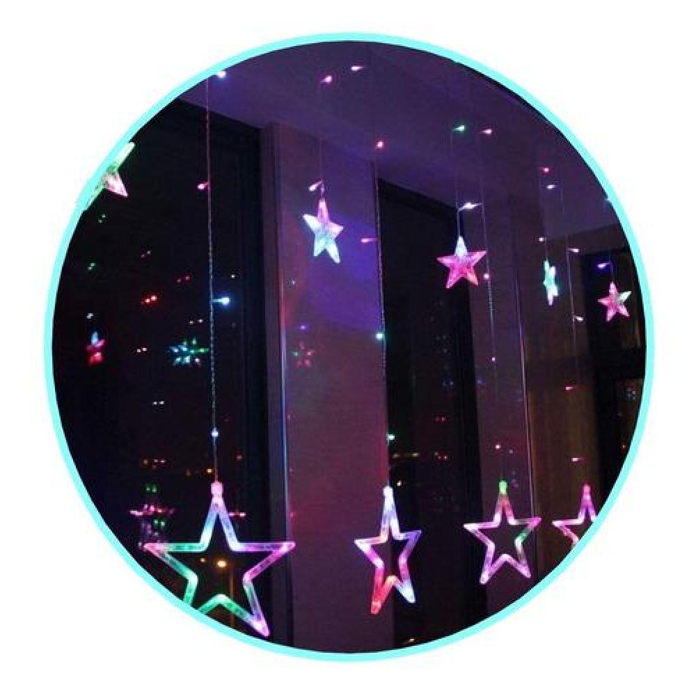 Cortina led cascada estrellas Fairy lights Multicolores