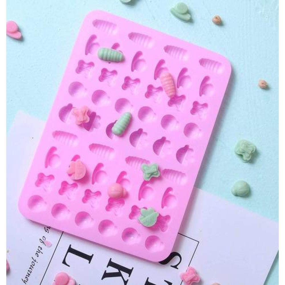 Molde de Silicona mini figuritas Insectos mariposas, caracol