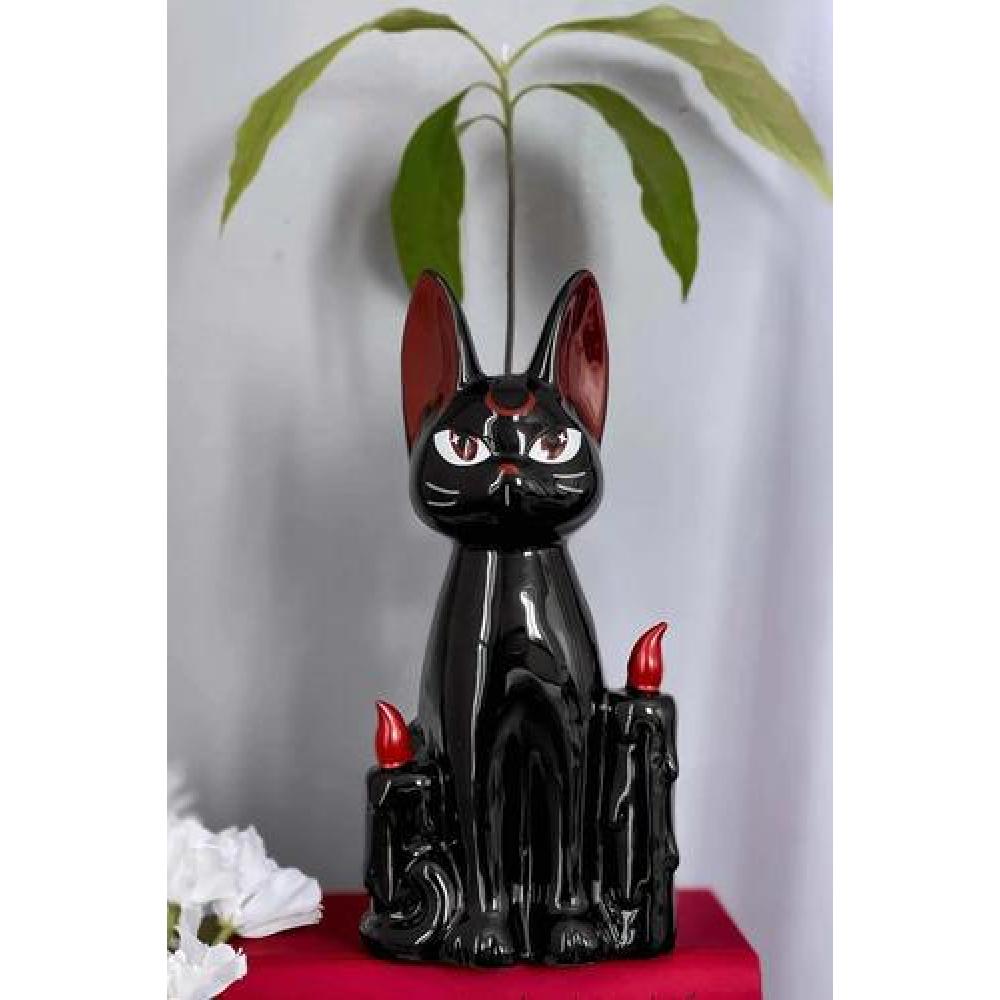 Florero Alto Neko Gato oscuro Kill