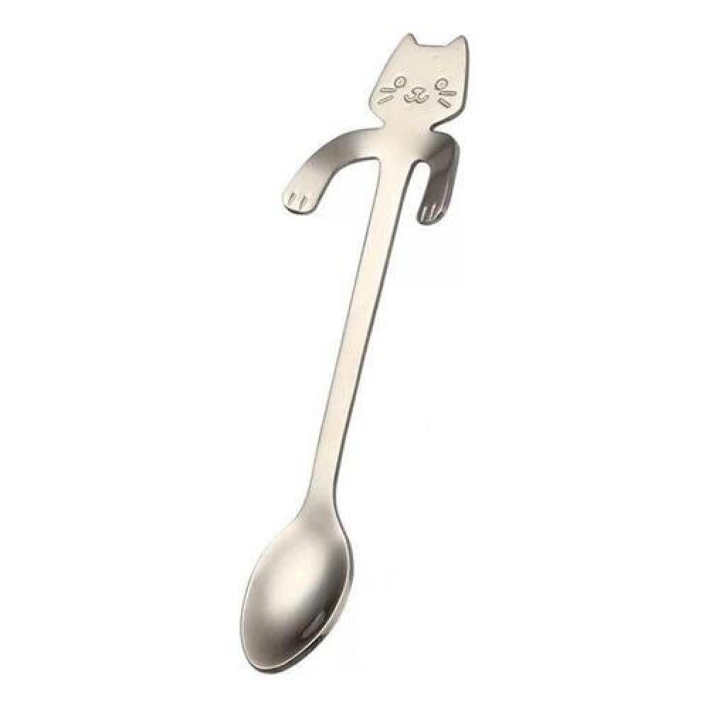 Cuchara Gato Te Colores Acero Inoxidable Kawaii