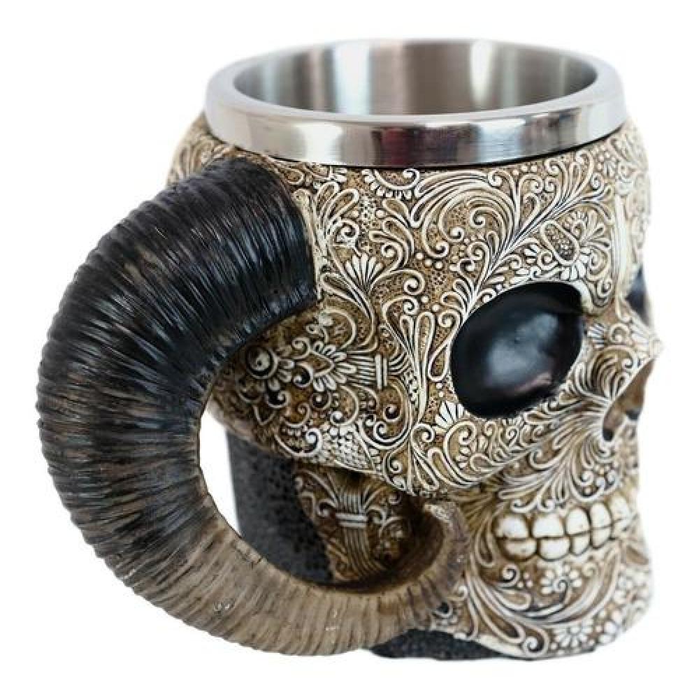 Taza Tazón Mug Cervecero Vikingo 3d Medieval Cuernos