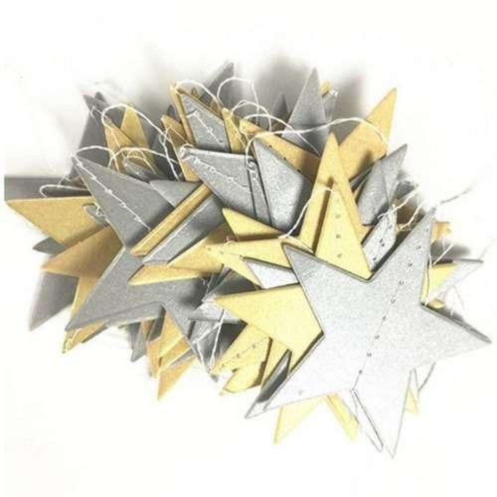 Guirnaldas De Papel Estrellas Dos Colores 4 Metros
