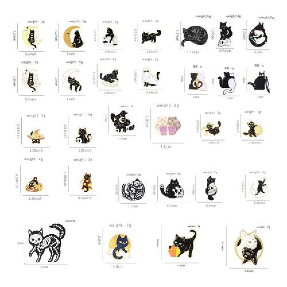 Broche pin gatitos neko Vintage Dark variedades punk