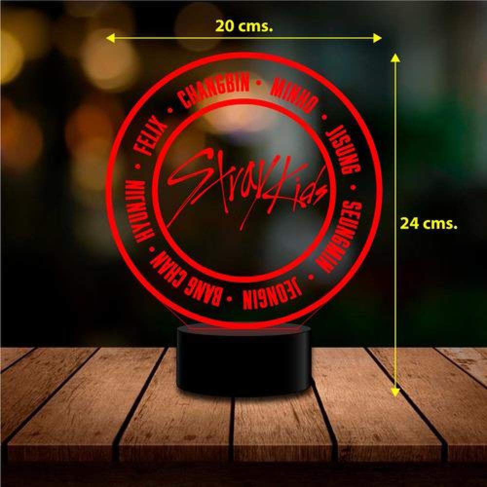 Ilusion 3D Stray kids k-pop 16 colores Control remoto