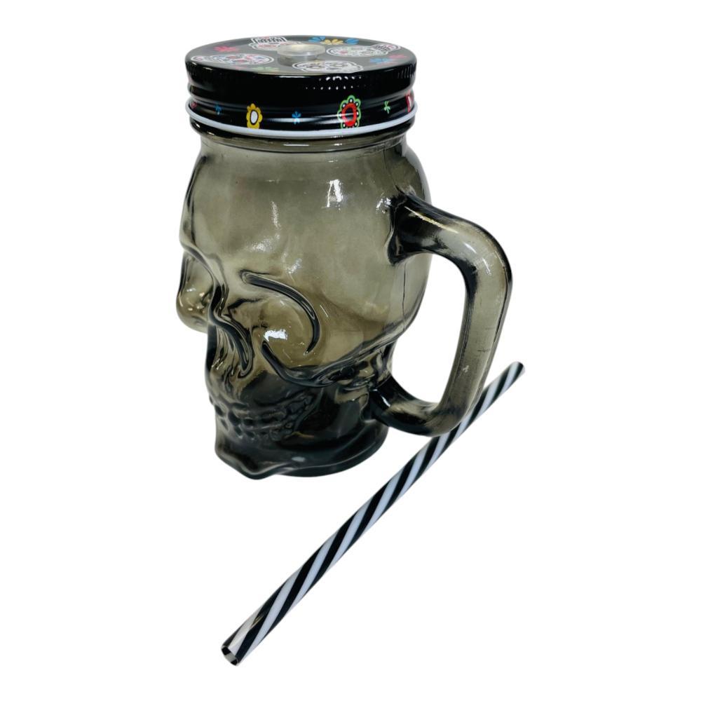 Jarro Cervecero Calavera Negra Halloween (estoykuku)