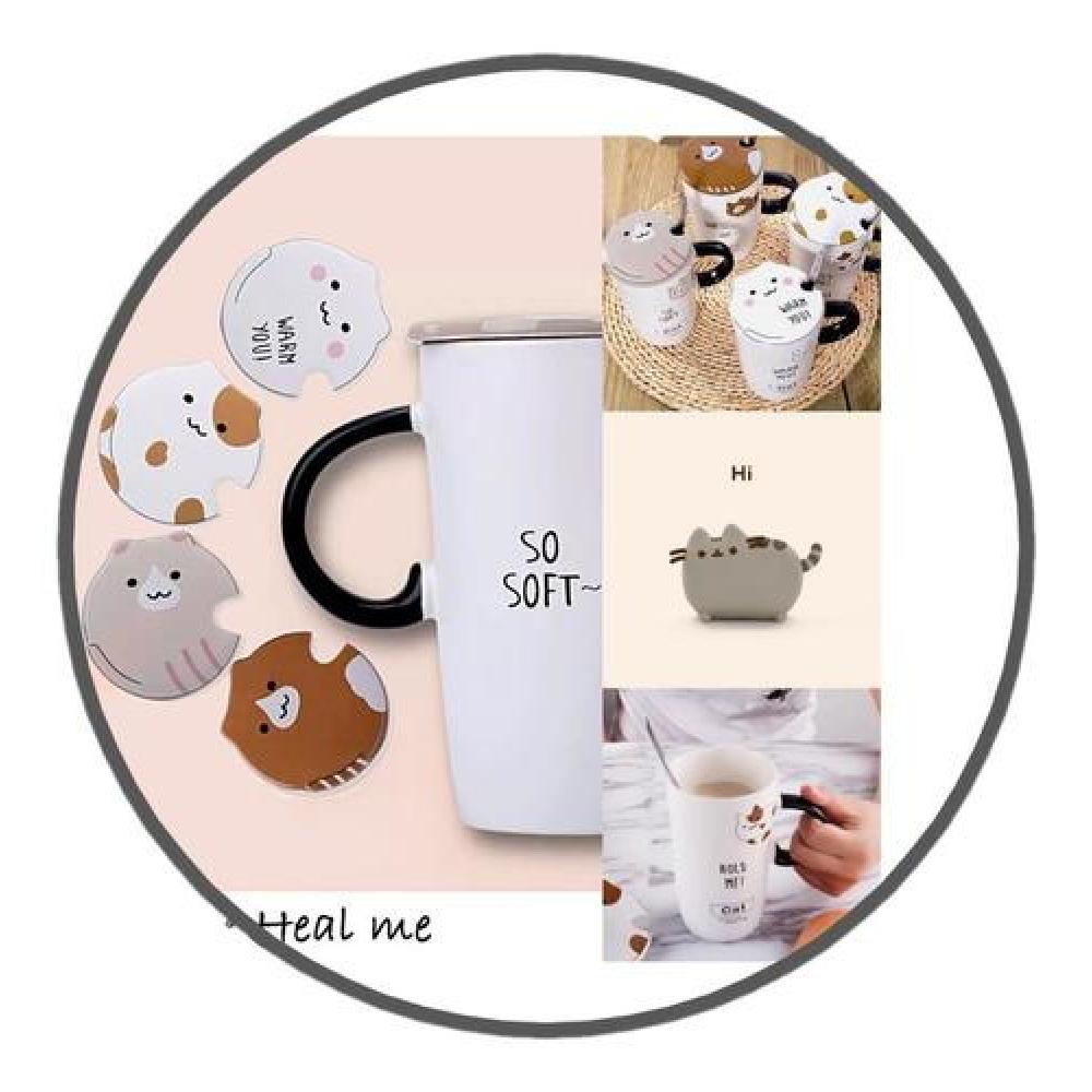 Tazón cerámica gatito C/ cuchara y bombilla Miu Miu soft