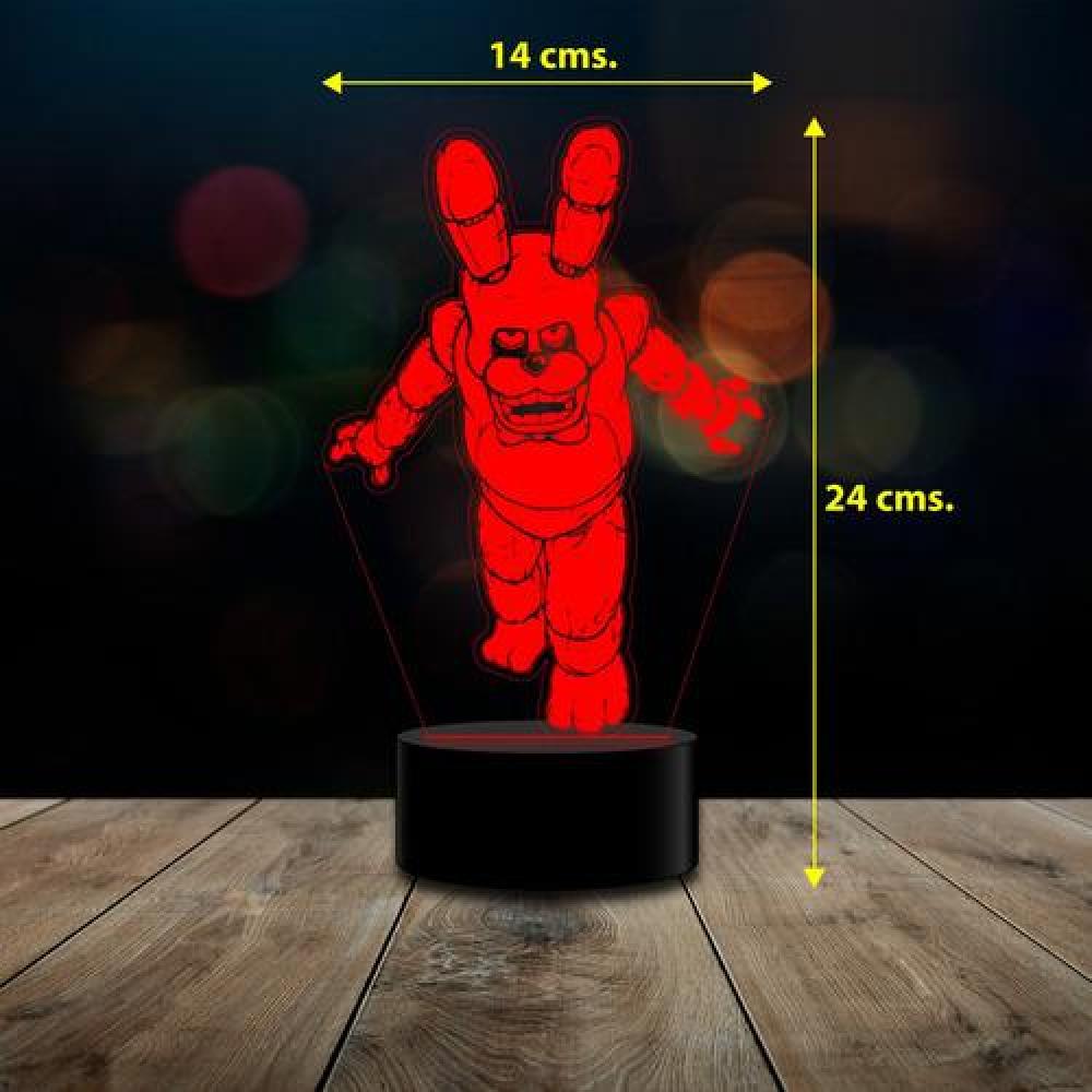 Lámpara 3D Bonnie Five Nights at Freddy's control remoto