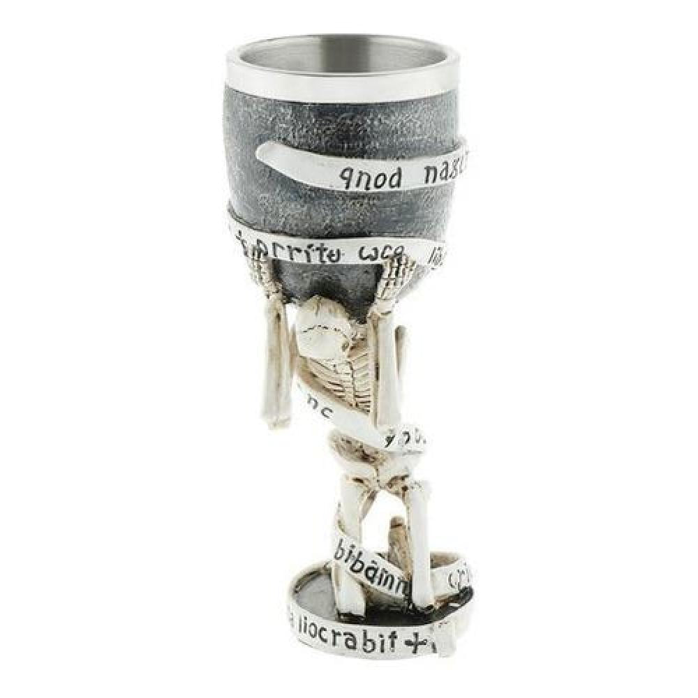 Copa Cáliz Resina Acero Esqueleto Mundo Retro