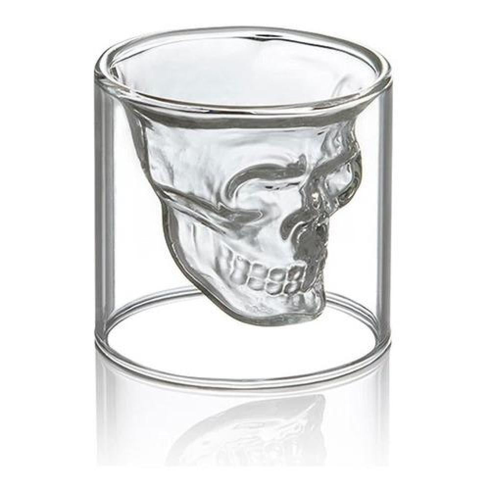 Pack Vasos Shot Calavera doble vidrio