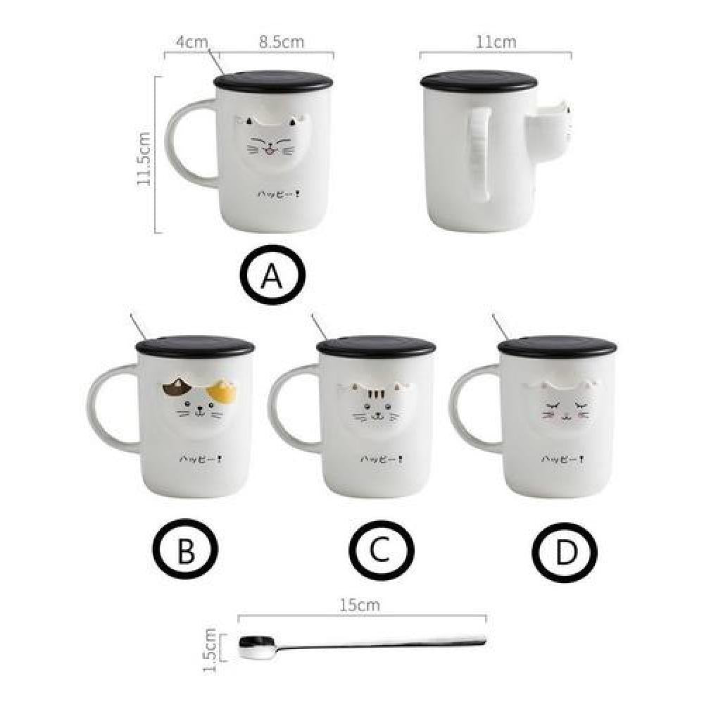 Tazón 3D gatito cat para bolsa de té c/ tapa y cuchara