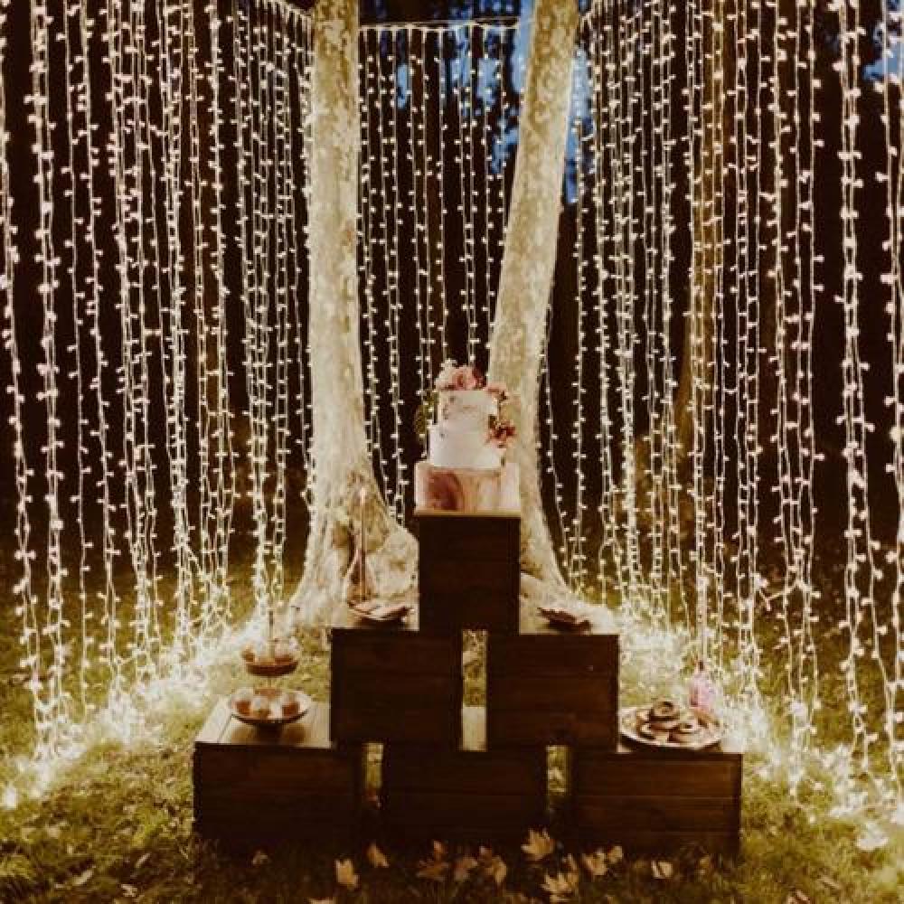 Cortinas Led Cálida 2 X 2 M A Matrimonios Evento Estoykuku