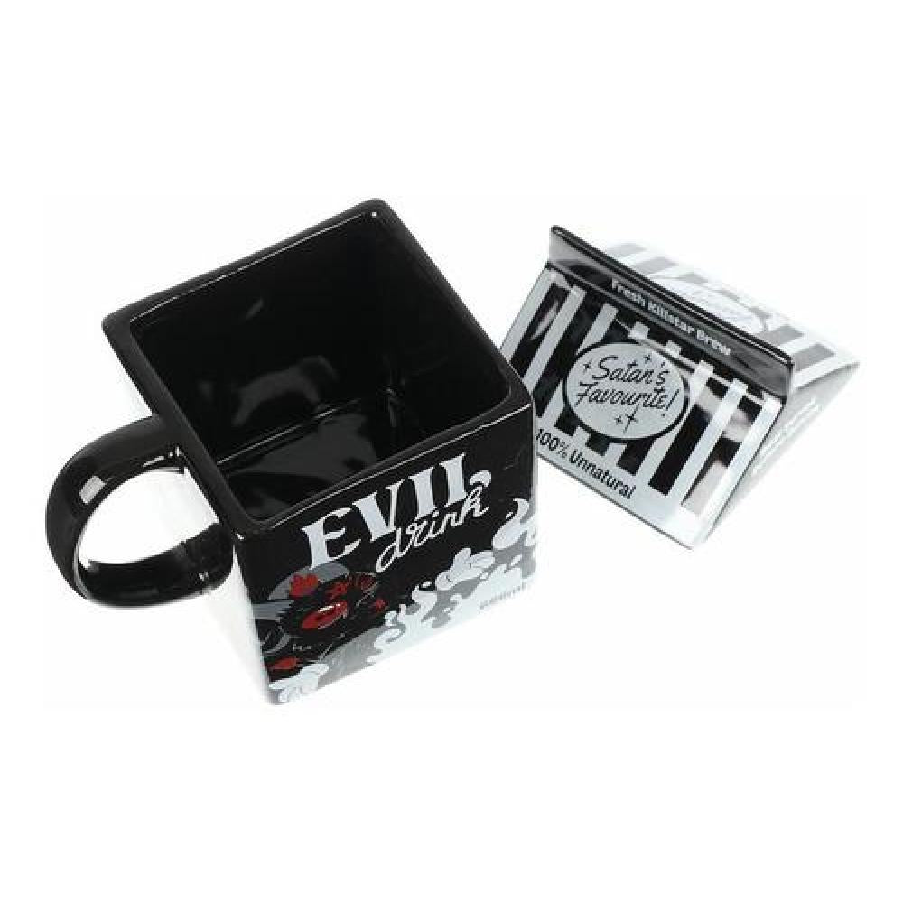 Tazón Evil Drink tecito del mal con tapa gotico