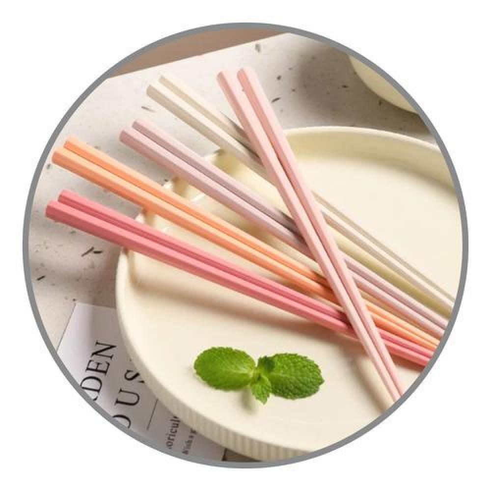 Set palillos chino reutilizables colores pasteles chopstick