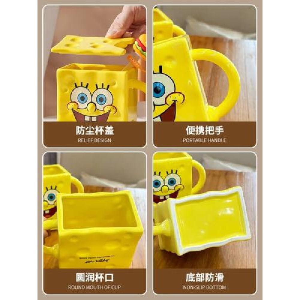 Tazón 3D cerámica Bob Esponja Pantalones Cuadrados