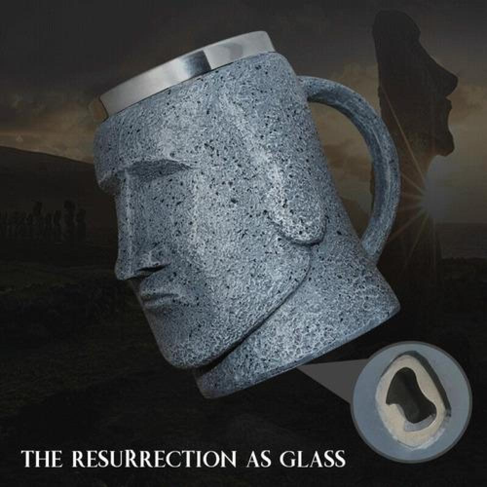 Tazon Taza 3d Moai Piedra