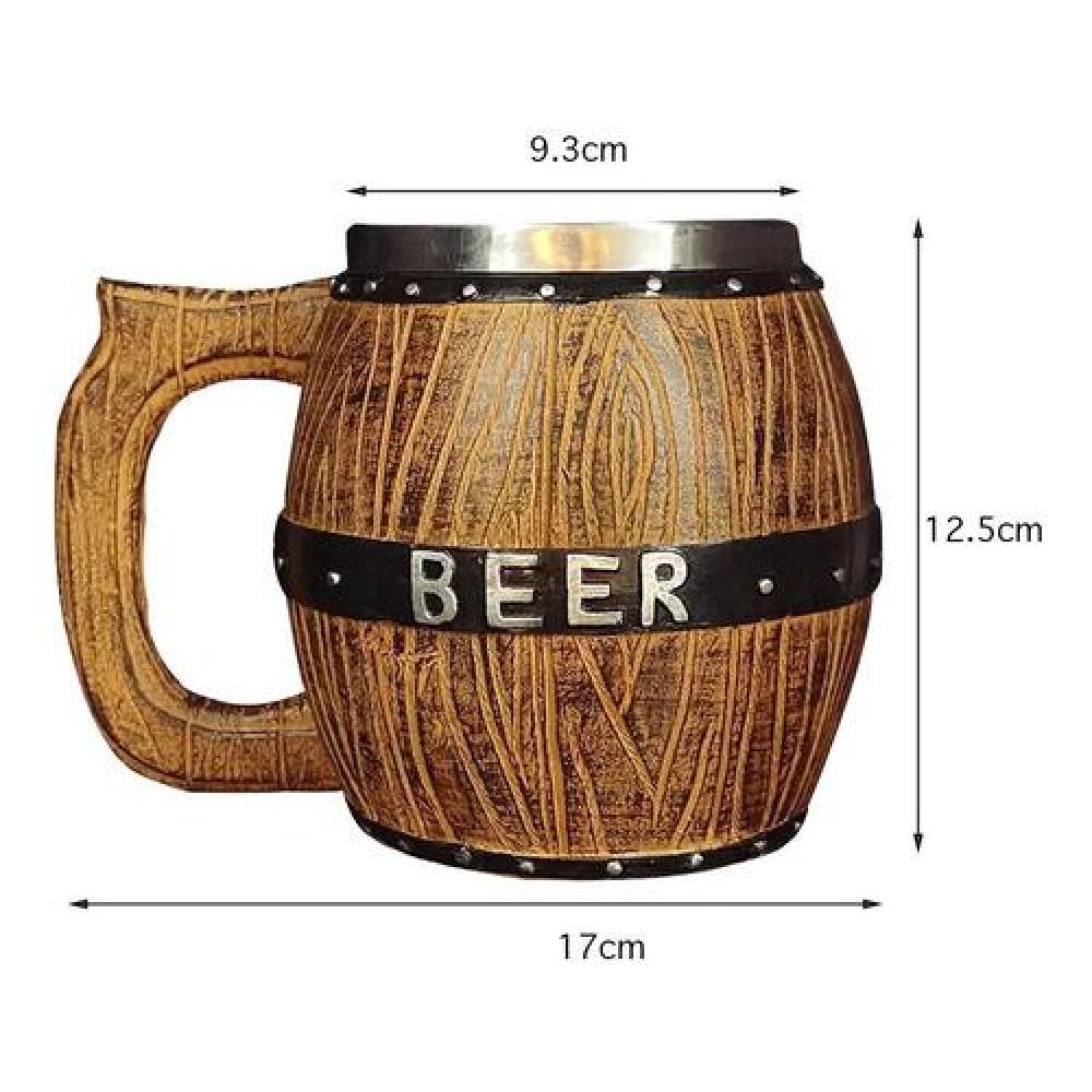 Tazon resina Beer cerveza simulacion barril madera barrica
