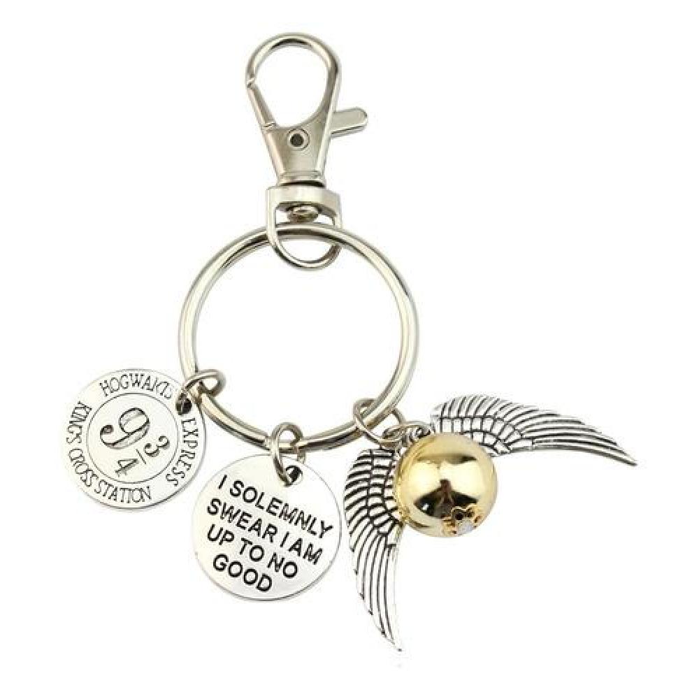 Llavero metálico dijes Snitch 9 3/4 Harry Potter