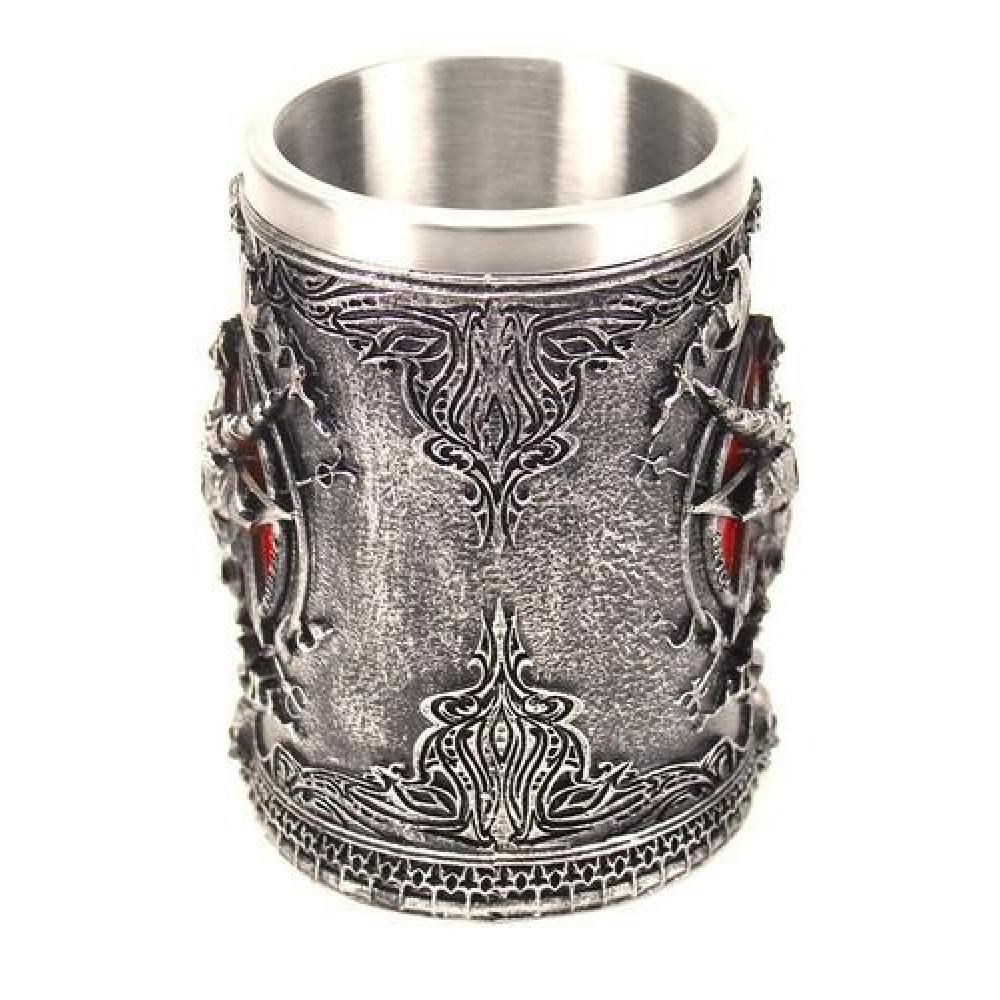 Taza 3d Resina Cabeza de Baphomet pentagrama cuerno