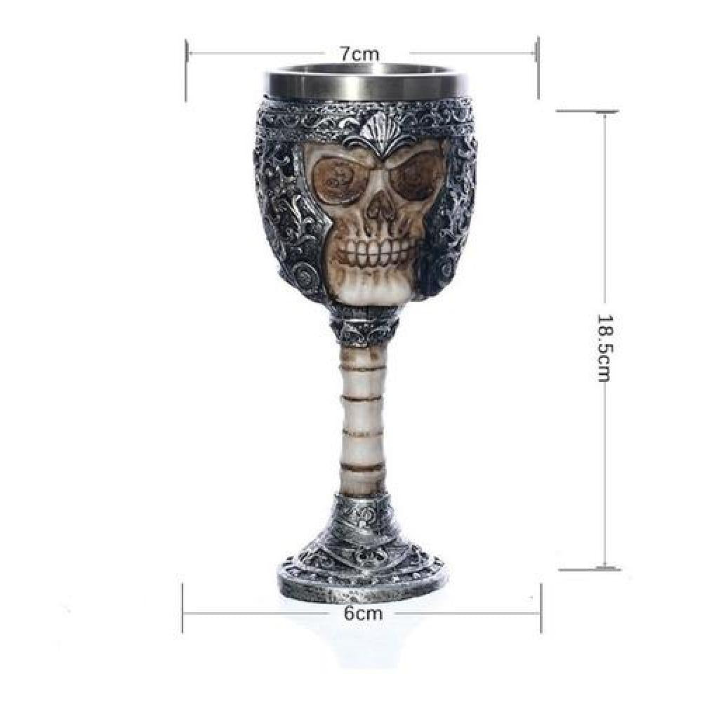 Copa Cáliz Calavera Medieval Halloween Craneo Casco
