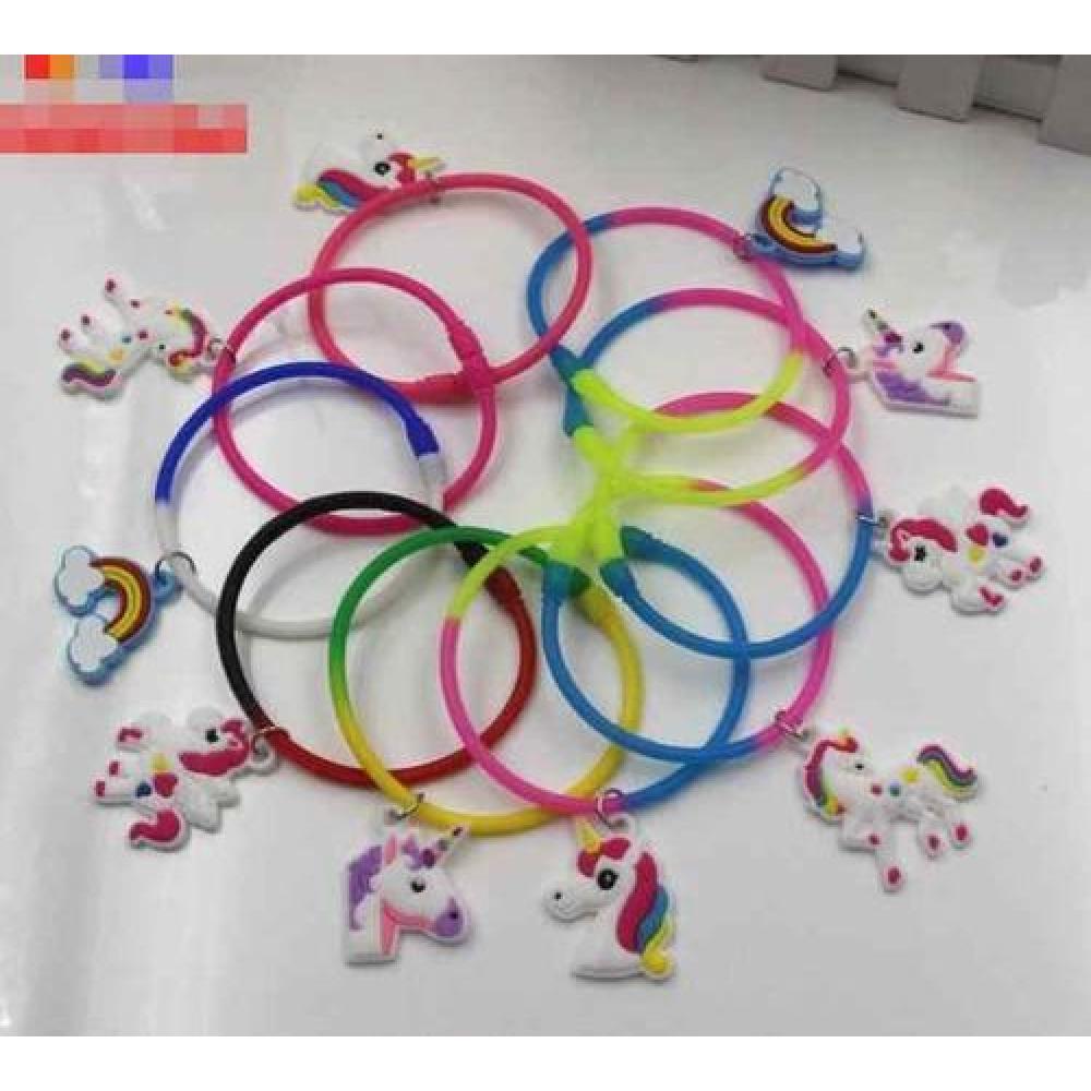 12 Pulsera Unicornio Candy Bar Niña Regalo Cumpleaños Docena